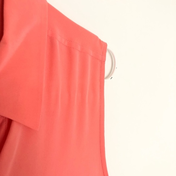 Equipment sleeveless silk button up blouse coral s - Picture 4 of 4
